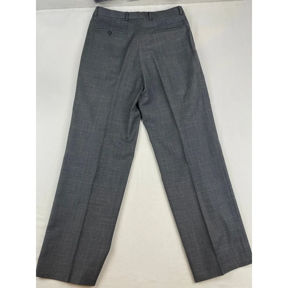 Jos. A. Bank Men Grey Wool Cashmere Glen Check 2 Piece Suit 40R 32X31.5